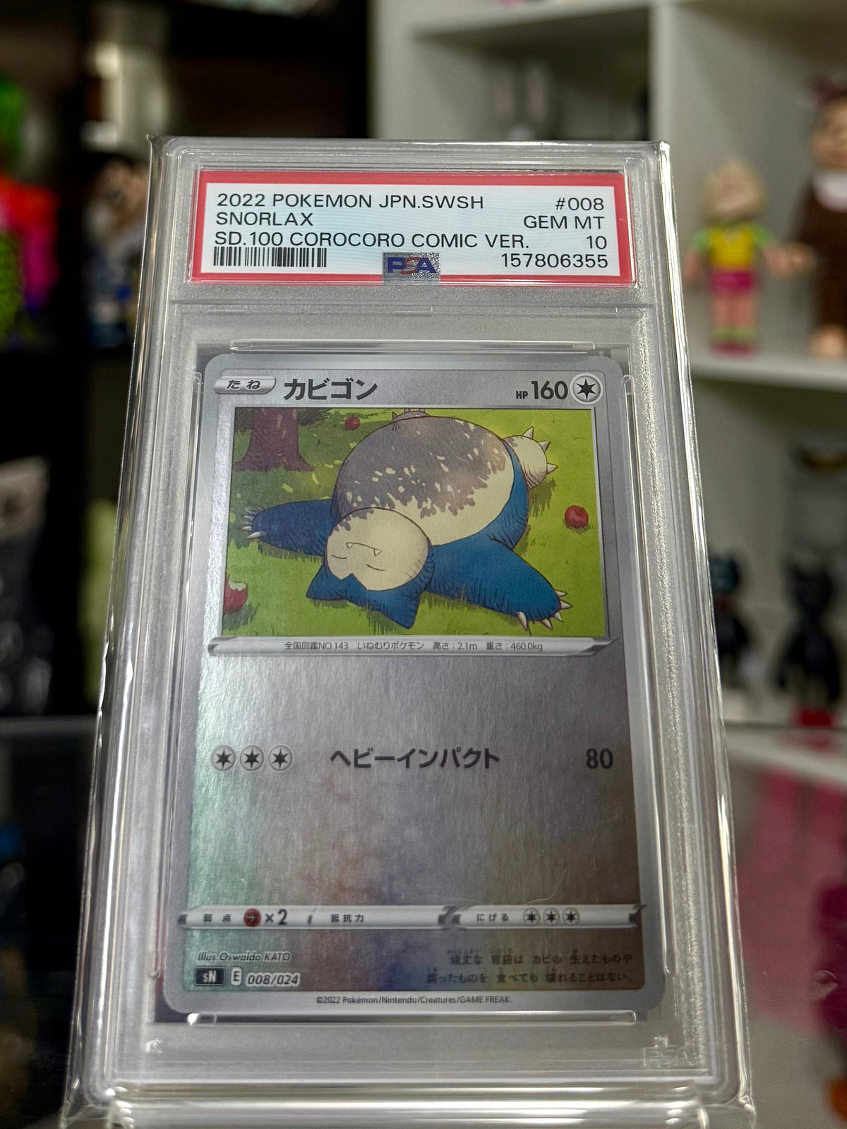 Pokémon – Snorlax #008 CoroCoro Comic Ver. | PSA 10 GEM MINT • Start Deck 100 (Japonés, 2022)